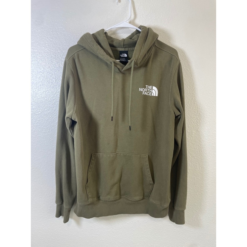 The North Face Hoodie Men Small Olive Green Good Never Stop Exploring Graphic
